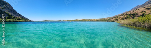 Kournas lake in Crete island  Greece