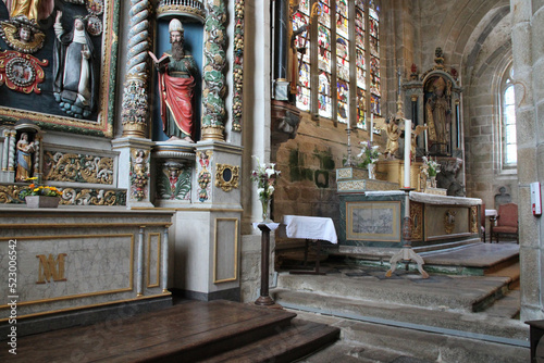 Fototapeta gothic chapel (saint-ronan) in locronan in brittany (france)