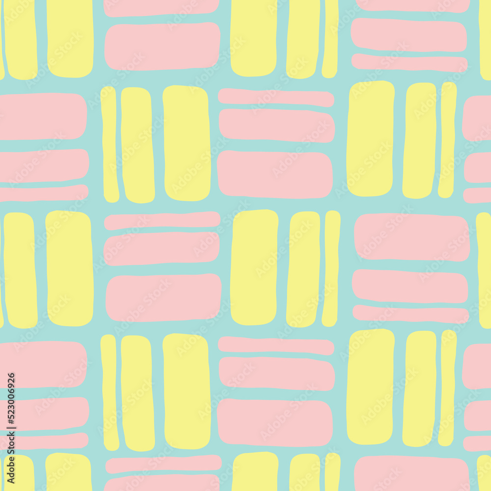Geometric seamless abstract pattern with repeating rectangles and squares. Colourful ethnic composition style design for print, backdrop, background, textile, fabric products, wrapping and wall paper. Geometric seamless abstract pattern with repeating rectangles and squares. Colourful ethnic composition style design for print, backdrop, background, textile, fabric products, wrapping and wall paper.