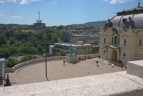 Obraz na płótnie Pest city view w salonie