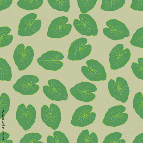 Seamless with green birch leaves vector