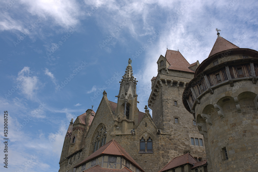 Medieval castle with sky background