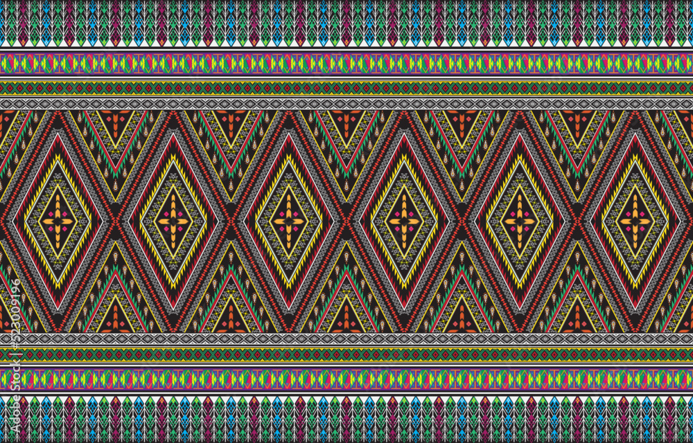 Ethnic geometric pattern design for background or wallpaper.