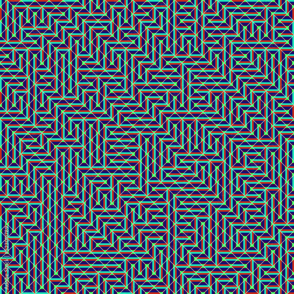 Fototapeta premium Color Rhombus tile tessellation pattern illustration