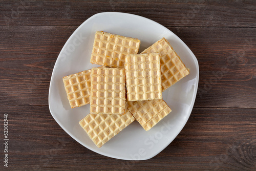 wafle przekładane kajmakiem