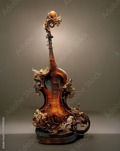 Picture of baroque violin statue