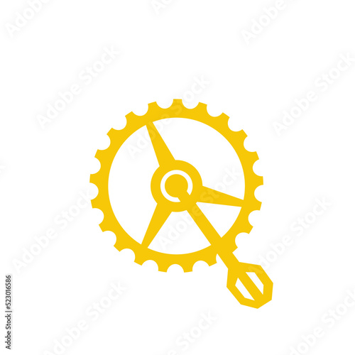 Bicycle fixing tool icon. Bike repair stuff. Flat vector illustration