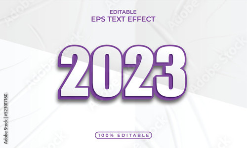 Colorful 2023 editable text effect concept, welcome 2023. vector illustration,welcome 2023 3d page curl style background	
