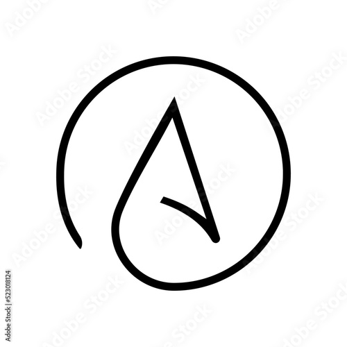 atheism agnosticism glyph icon vector. atheism agnosticism sign. isolated symbol illustration photo