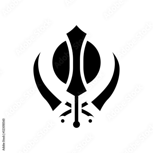 sikhism religion glyph icon vector. sikhism religion sign. isolated symbol illustration