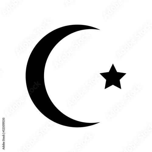 islam religion glyph icon vector. islam religion sign. isolated symbol illustration