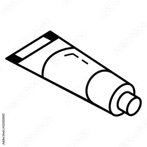 A paint tube isometric icon download