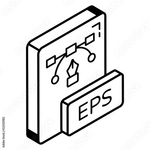 Drafting model tool, vector design icon in isometric style 