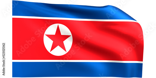 Free Download North Korea  flag 3d render. - GFXLoad