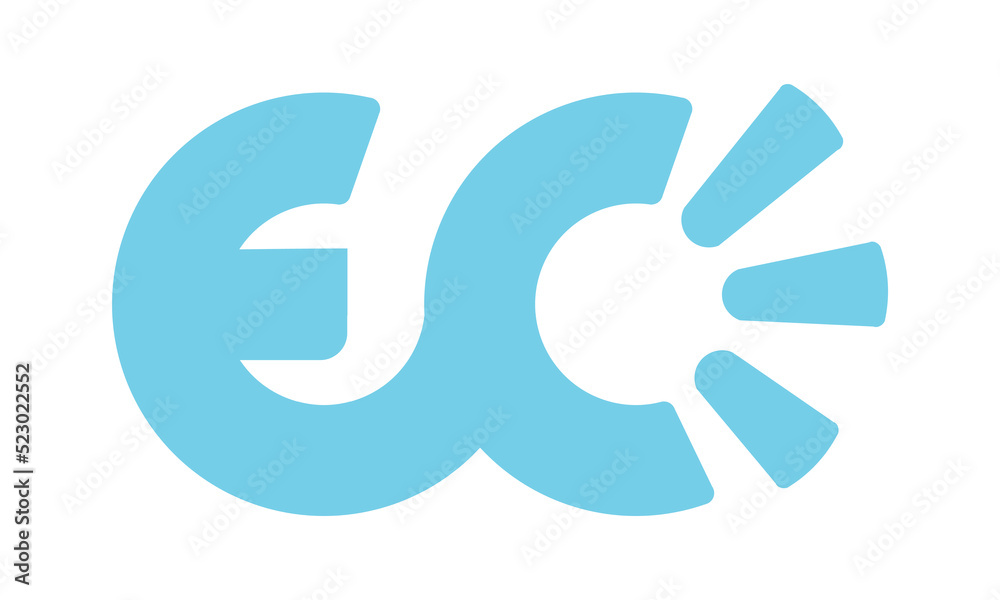 letter EO EC shout logo vector design symbol illustration sign icon design idea letter EO EC shout logo vector design symbol illustration sign icon design idea