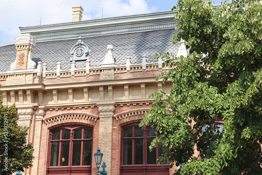 Fototapeta premium Building of the West Railway station, Budapest city, Hungary
