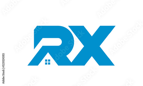 letter RX roof real estate construction vector logo symbol illustration design icon sign idea