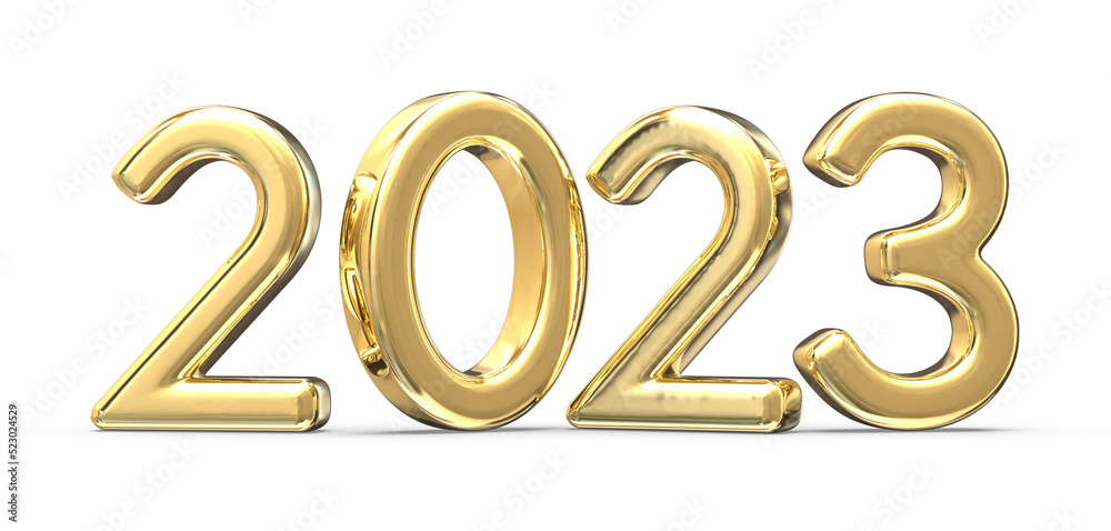 Happy New Year Number 2023 3D RENDER Happy New Year Number 2023 3D RENDER