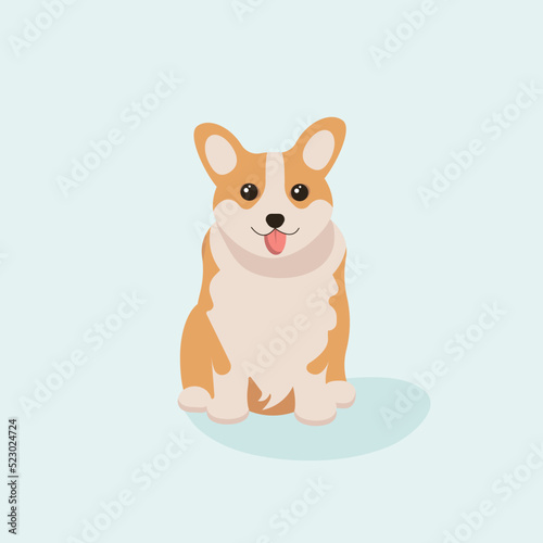 corgi dog vector illustration 