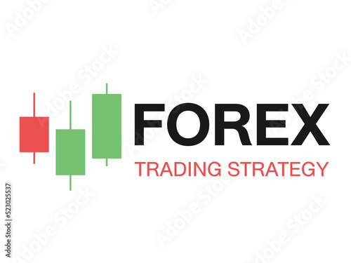 Logo Forex trading, Candlestick pattern, Minimal concept trading crypto currency, Market investment trading, exchange, trade, infographic financial, forex, index, Vector.