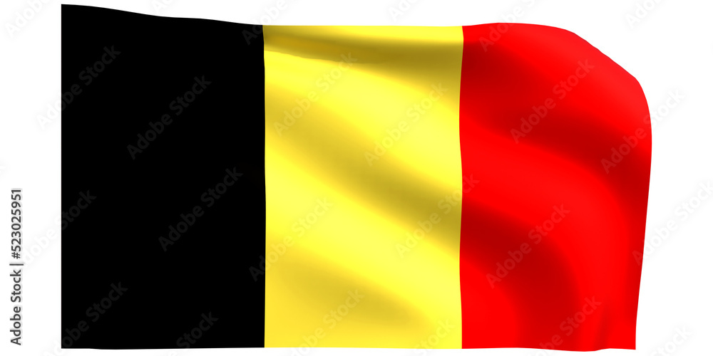 Fototapeta premium Belgium flag 3d render.
