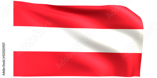Austria flag 3d render.