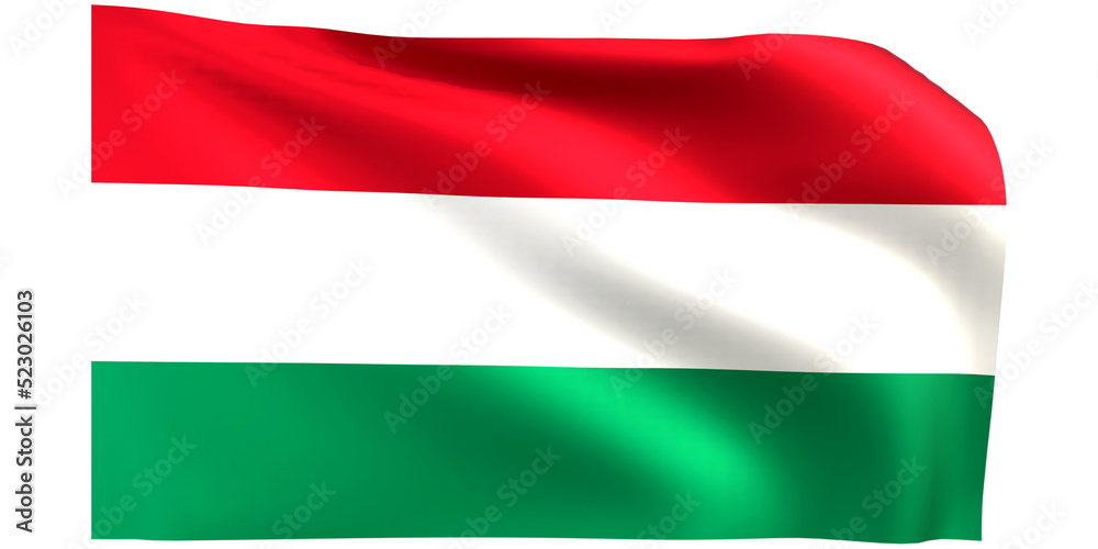 Obraz premium Hungary flag 3d render.
