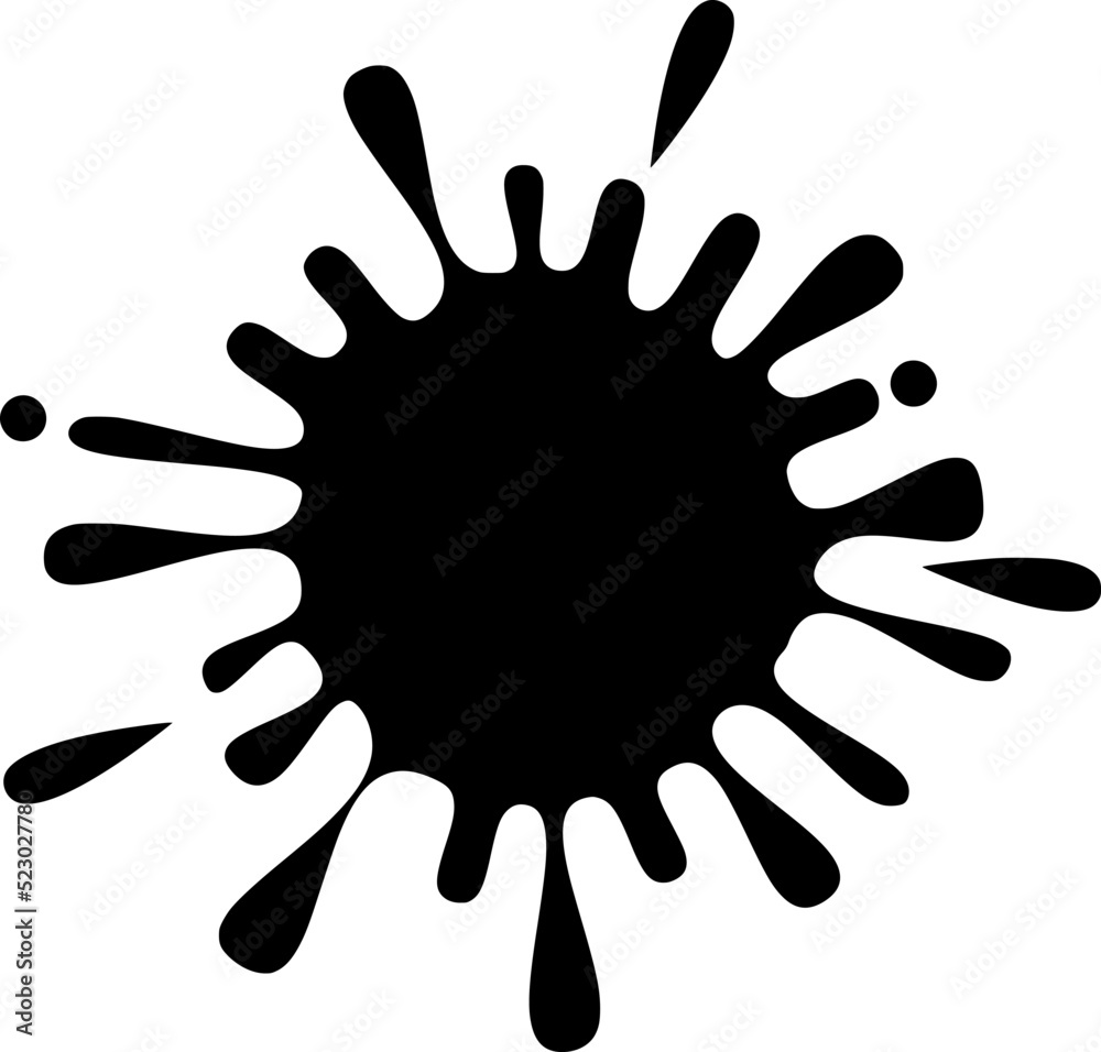 hand made of colorful splashes. black blot. spot. spray. illustration. vector. logo. icon. simple symbol. texture. abstraction