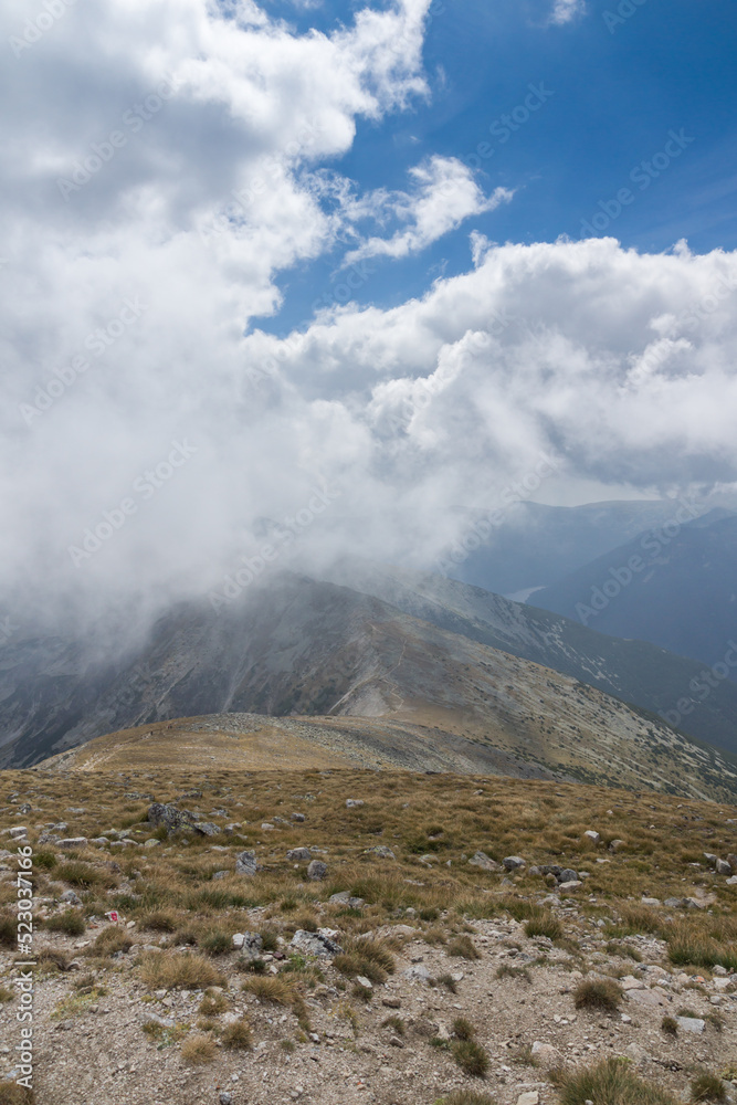 Landscape of Rila mountain near Musala peak, Bulgaria