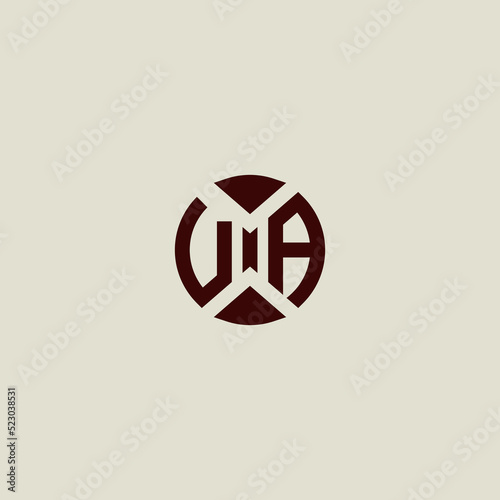 UA circle geometric concept initial design which is good for digital branding or print