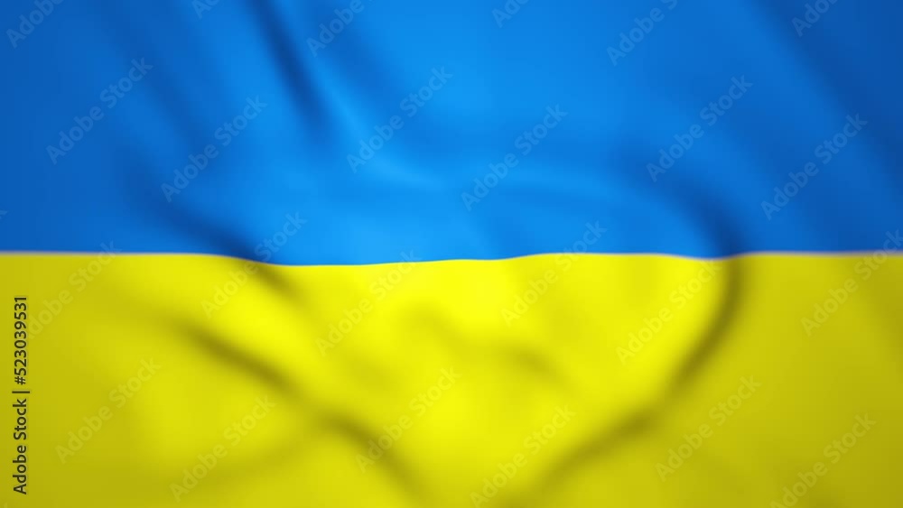 Waving colorful flag of Ukraine. Ukraine National flag is blowing in the wind Waving colorful flag of Ukraine. Ukraine National flag is blowing in the wind
