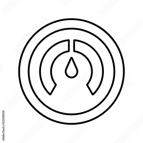 Control, temperature, thermostat outline icon. Line art vector.