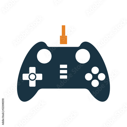 Controller, gamepad, joypad icon. Editable vector logo.