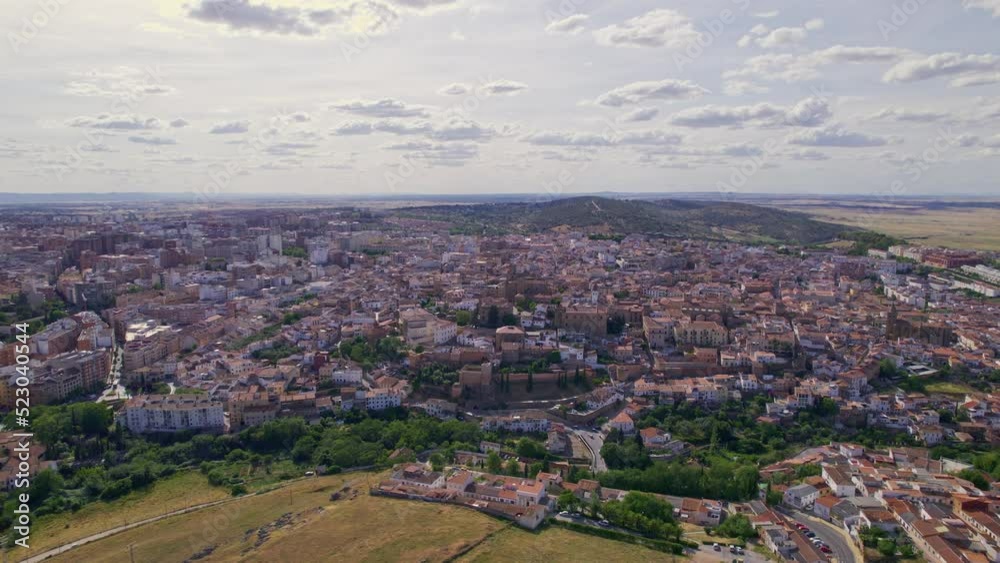 Aerial views of the city of Cáceres, Extremadura (Spain) - Drone shots recorded from the sky
Aerial views of the city of Cáceres, Extremadura (Spain) - Drone shots recorded from the sky