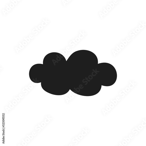 Halloween 2022 - October 31. A traditional holiday, the eve of All Saints Day, All Hallows Eve. Trick or treat. Vector illustration in hand-drawn doodle style. Cloud.