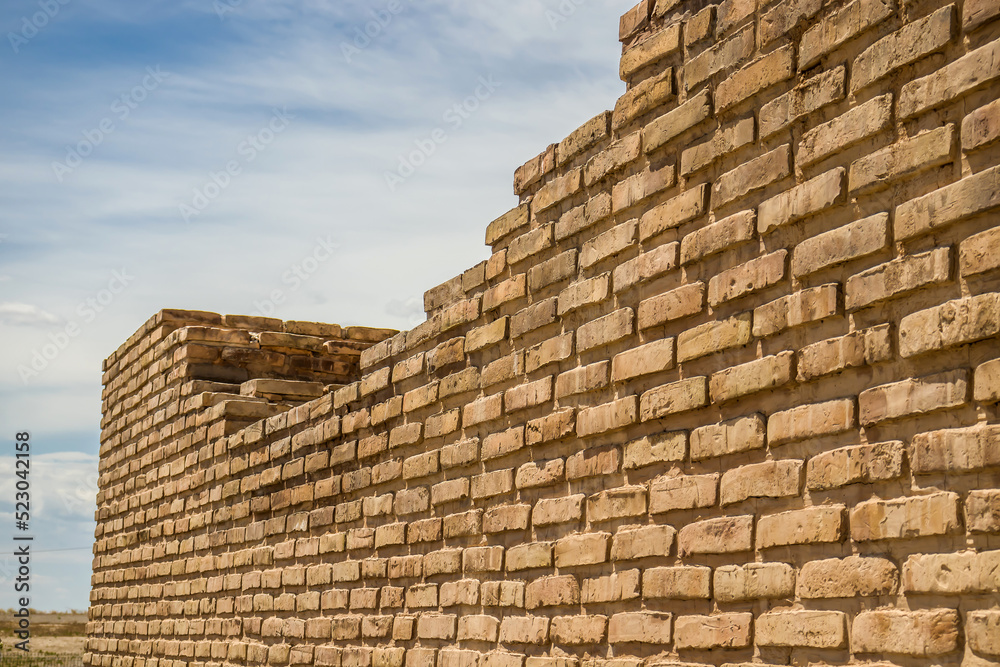Ancient brick wall.Old brickwork