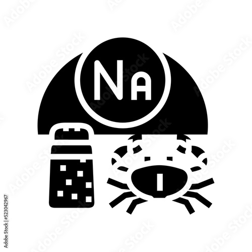 vitamin na glyph icon vector. vitamin na sign. isolated symbol illustration
