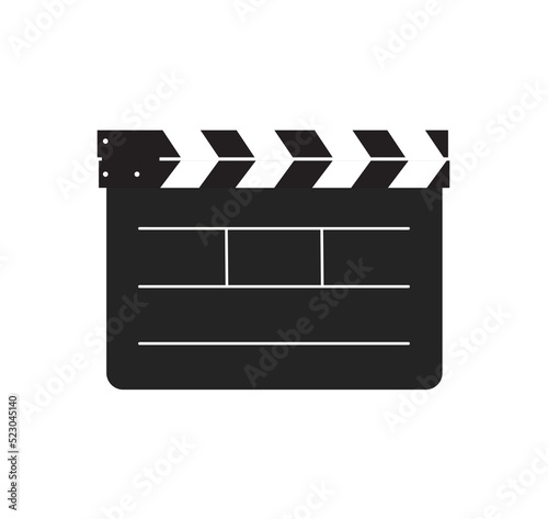 Movie clapperboard icon. Clapperboard movie icon of industry movie and movie festival vector