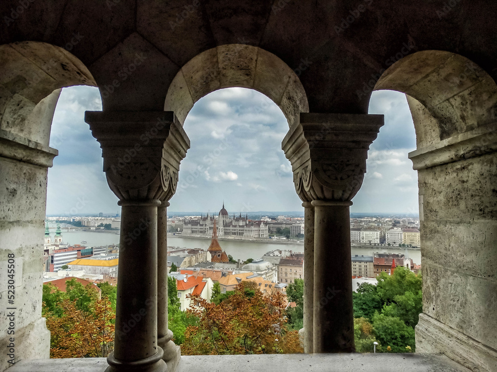 Budapest.
The Fisherman's Bastion is one of the most popular sights in Budapest, given the spectacular view you have of Pest from here. 

