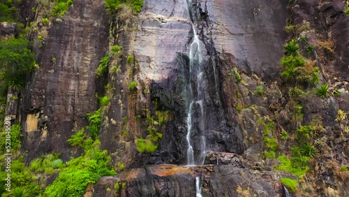 Wallpaper Mural Aerial drone of Bambarakanda Falls in a mountain gorge. Waterfall in the tropical forest. Sri Lanka. Torontodigital.ca