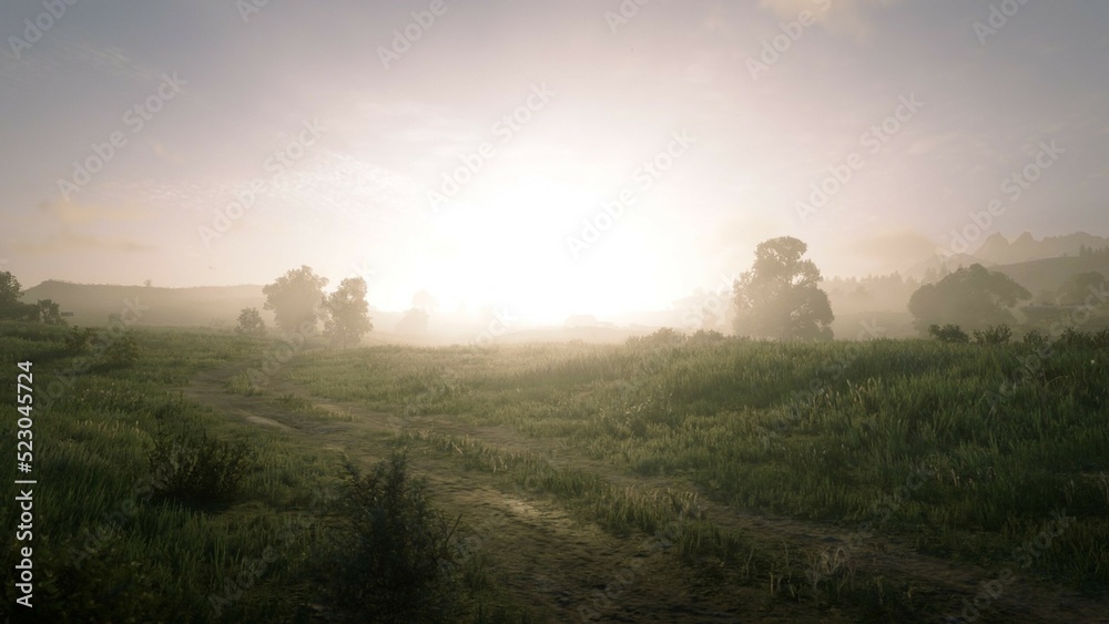misty morning sunrise misty morning sunrise