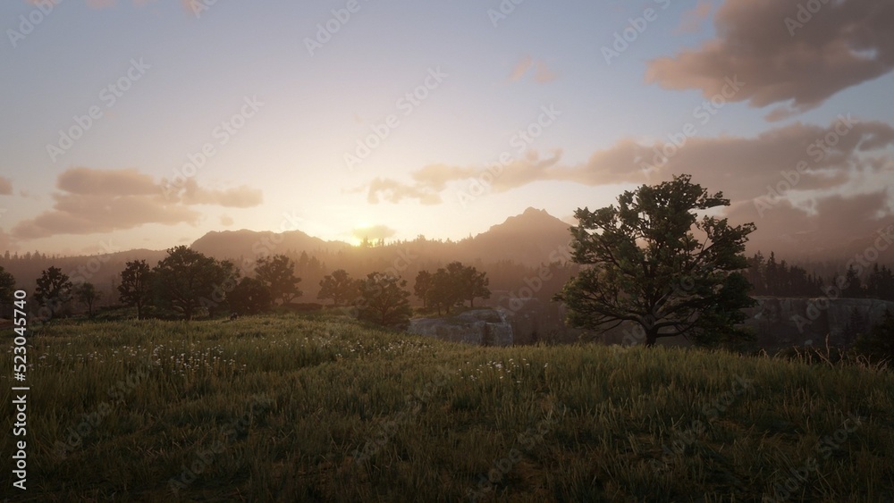 Fototapeta premium sunrise in the mountains