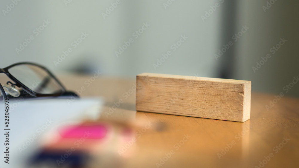 wooden block on wood table background planning in business model wooden block on wood table background planning in business model