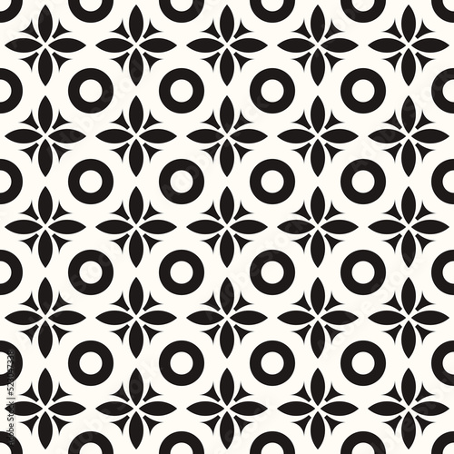 Vector Geometric Abstract Seamless Monochrome Pattern Texture Repeating Background