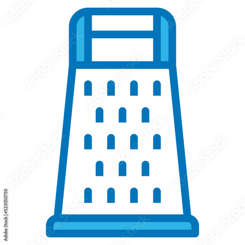 Grater slice vegetable cheese kitchen - blue icon