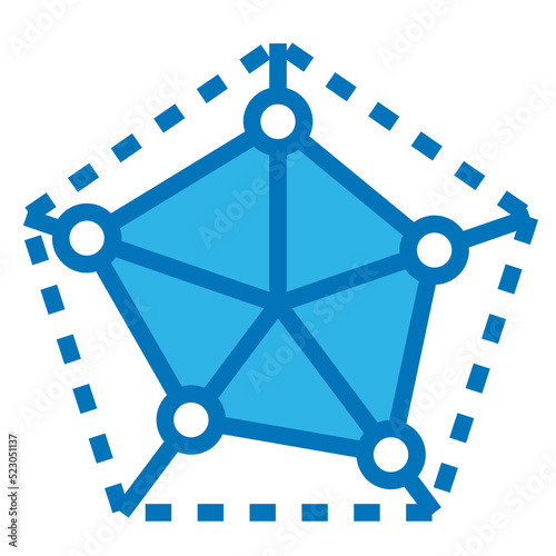 Skill training measure guage investment - blue icon