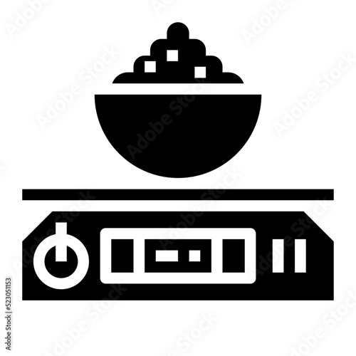 Scale measure ingredient cooking kitchen - solid icon