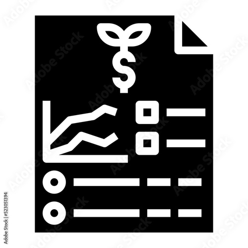 Plan investment statistic growth chart - solid icon