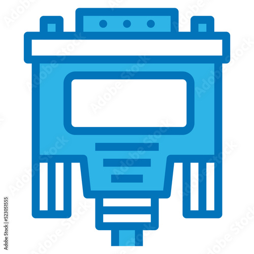 Dvi cable connector computer accessory - blue icon