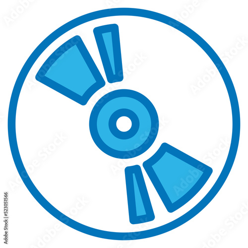 Cd rom dvd computer accessory - blue icon